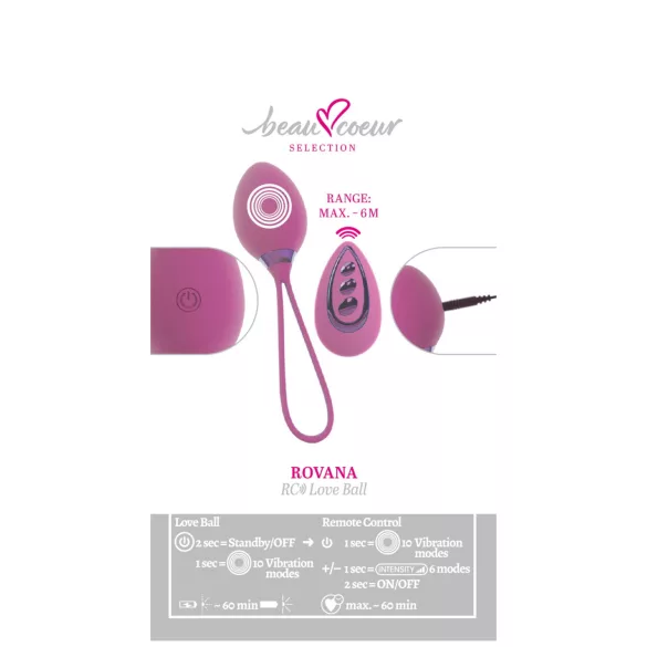 Beau Coeur Rovana - vibro muna puldiga - lilla