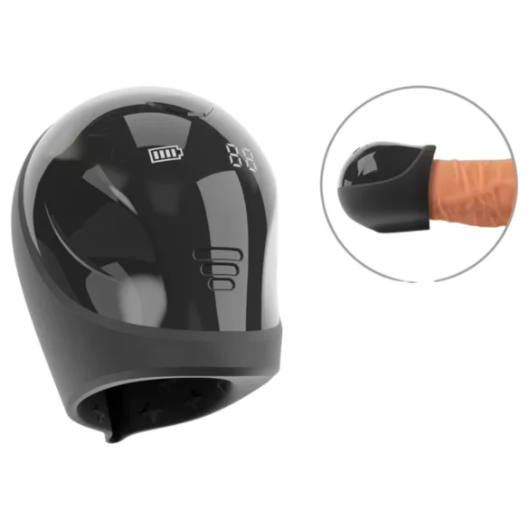 Rebel - veekindel peeniseotsa vibraator - must