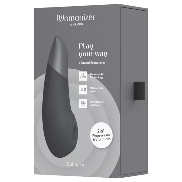 Womanizer Enhance 2in1 õhulainetega kliitoristimulaator + vibraator (must)
