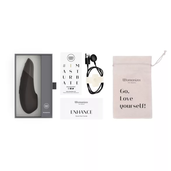 Womanizer Enhance 2in1 õhulainetega kliitoristimulaator + vibraator (must)
