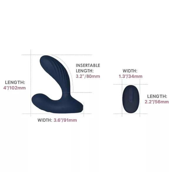 Svakom Vick Neo 2 - nutikas anaalseks vibraator - sinine