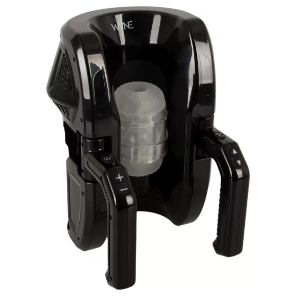 WYNE 10 - automaatne masturbaator käepidemega - must