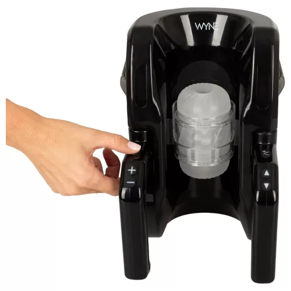 WYNE 10 - automaatne masturbaator käepidemega - must