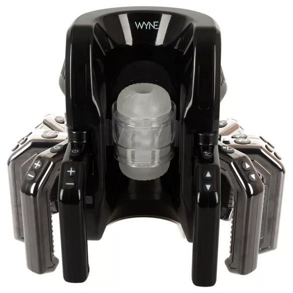 WYNE 10 - automaatne masturbaator käepidemega - must