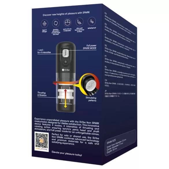 Snail Vibe Ikon Spark - automaatne masturbaator - must