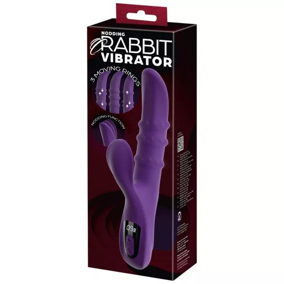 You2Toys - noogutava kliitoristimulaatori ja liikuva rõngaga vibraator (lilla)
