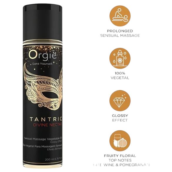 Orgie Tantric Nectar - sensuaalne massaažiõli (200ml)