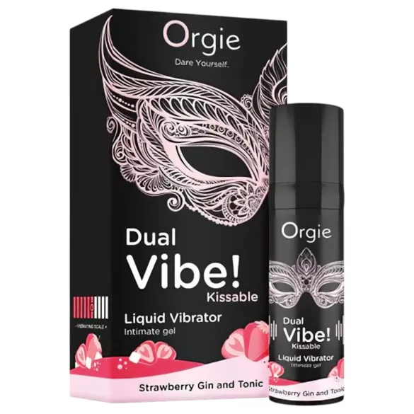 Orgie Dual Vibe - unisex vedel vibraator - maasikas, gin toonik - 15ml