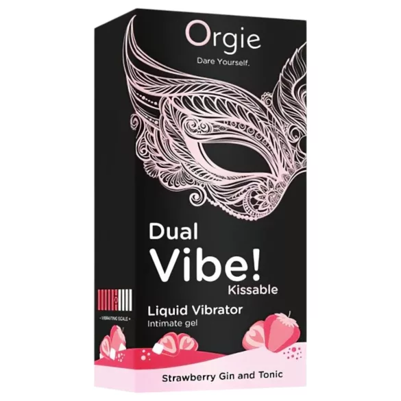 Orgie Dual Vibe - unisex vedel vibraator - maasikas, gin toonik - 15ml