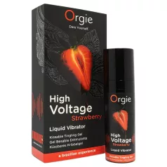 Orgie High Voltage - vedel vibraator - maasikas - 15 ml