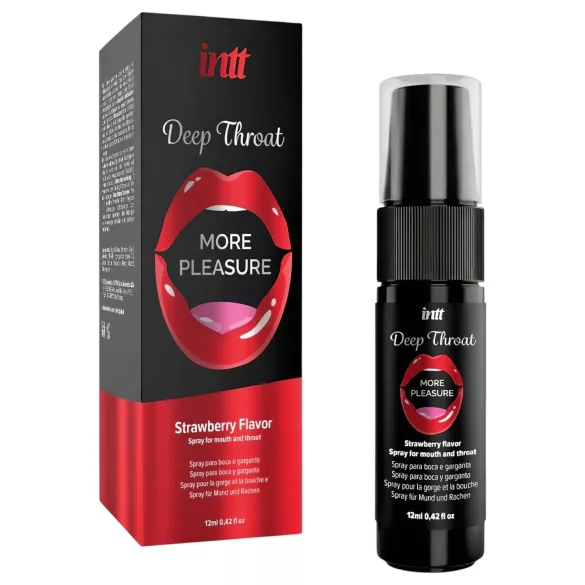 intt Deep Throat - sügava kurgu sprei - maasikas (12 ml)