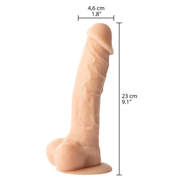 Willie City Luxe - elutruu silikoondildó (ihuvärvi) - 23 cm