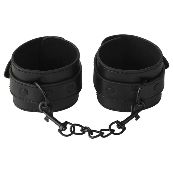 Baseks - sidumiskomplekt piitsa ja rinnanibu klambritega (must)