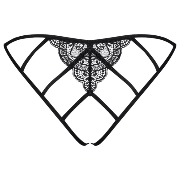 Obsessive Miamor - avatud võrgust pitsist stringid naistele - must - L/XL