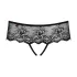 Obsessive Merossa - avatud naiste stringid kristallidega - must - 2XL/3XL