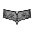 Obsessive Merossa - avatud naiste stringid kristallidega - must - 2XL/3XL
