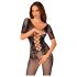 Obsessive - avatud võrkbodysuit avatud seljaga - must - S-L