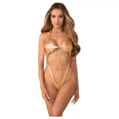   Obsessive Anyya - kettidega nahaimitatsioonist rihmadega body (kuldne)