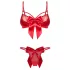 Obsessive Gifty - kaheosaline seksikas naistepesukomplekt naistele (punane) - L/XL