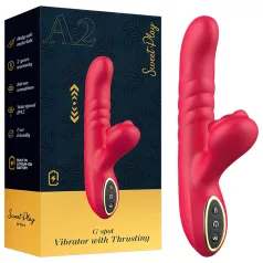   Erospace Sweet Play - 2in1 tõukav ja kliitoristimulaator vibraator (punane)