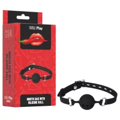   Erospace Wild Play - silikoonist suukork BDSM-mängudeks (must)