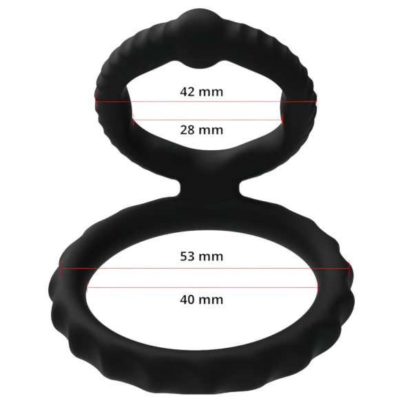 Men's Play - peenise ja munandite rõngas - must