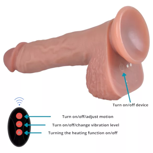 Erospace Natural Play - elutru tõukav‑pöörlev vibraator (keha värvi)