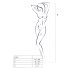 Passion BS003 - valge võrgust bodysuit - S-L