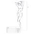 Passion BS007 - mustriline võrkkombinesoon (must) - S-L