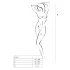 Passion BS010 - avatud võrkbodysuit - valge - S-L