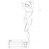 Passion BS021 - varruketa ja avatud võrkbodysuit (valge) - S-L