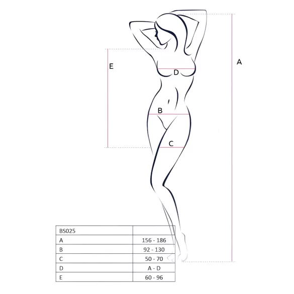 Passion BS025 - pikkade varrukatega minikleit - valge - S-L