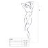 Passion BS060 - rombmustriline võrkkostüüm (must) - S-L