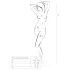 Passion BS077 - võrkmaterjalist pikkade varrukatega catsuit - must - S-L