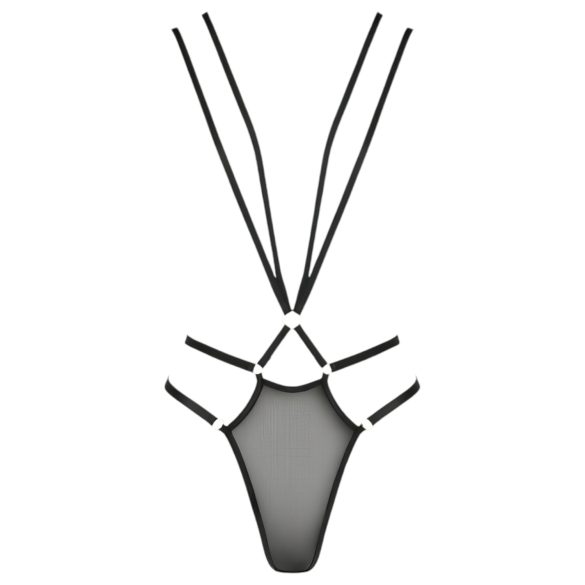 Passion Devil Kirsikomplekt - metallrõngastega kehavaljastus (must)