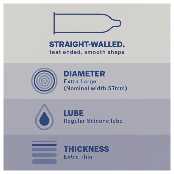 Durex Invisible XL - ekstra suured kondoomid - 10 tk