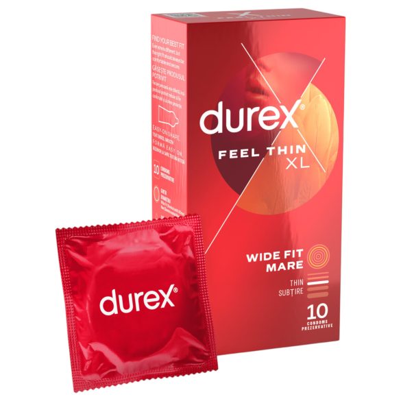 Durex Feel Thin XL - elutru tundega kondoom (10 tk)