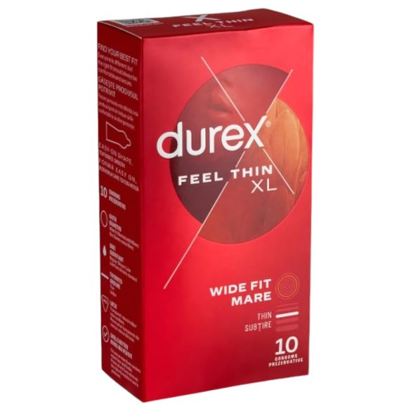 Durex Feel Thin XL - elutru tundega kondoom (10 tk)