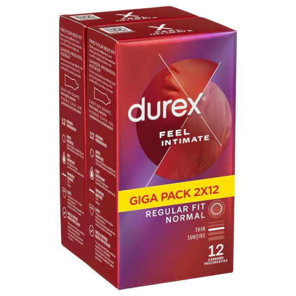 Durex Feel Intimate - õhukesed kondoomid (2x12 tk)