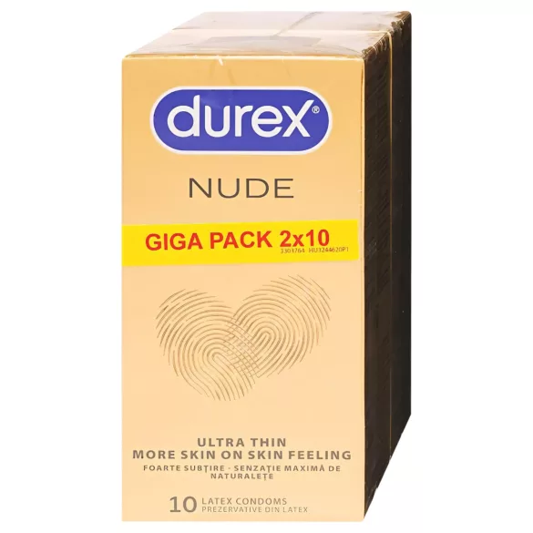 Durex Nude - eriti õhukesed kondoomid (2 × 10 tk)