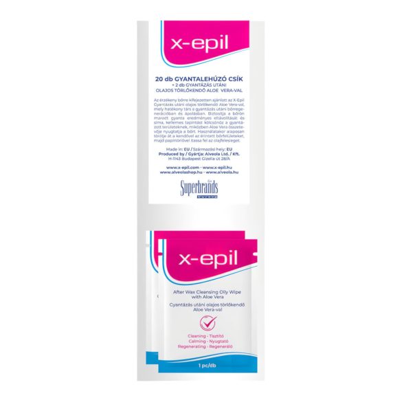 X-Epil - tekstiiliribad (20 tk) + õlirätikud (2 tk)
