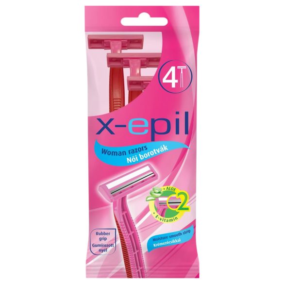 X-Epil - ühekordsed naiste pardlid 2 teraga (4 tk)