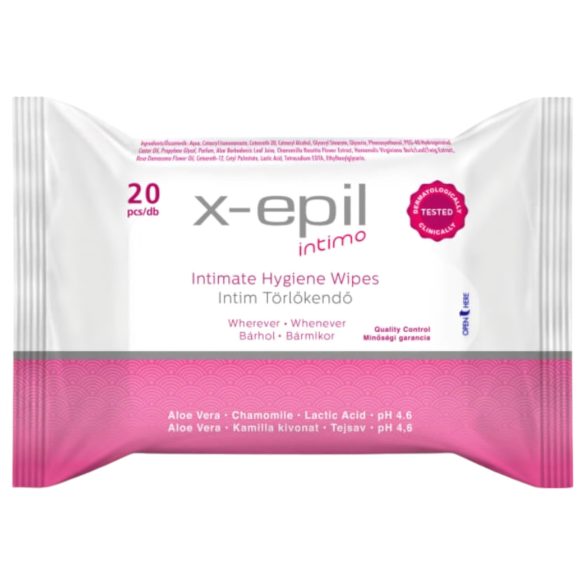 X-Epil Intimo - intiimsed salvrätikud (20 tk)