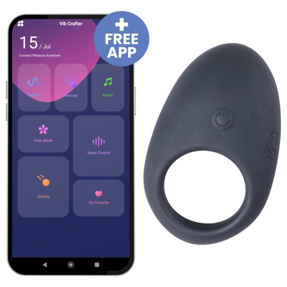 Desirel Halo - vibreeriv nutikas erektsioonirõngas - must