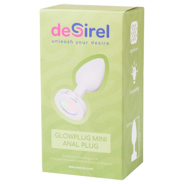 Desirel GlowPlug - valgusega anaaltapp - väike - hõbedane