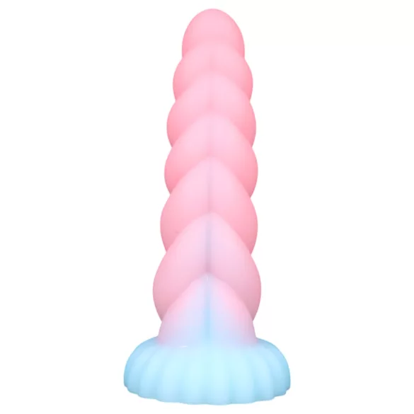 OgazR - valgustusega ükssarviku dildos - 22 cm - vikerkaarevärviline