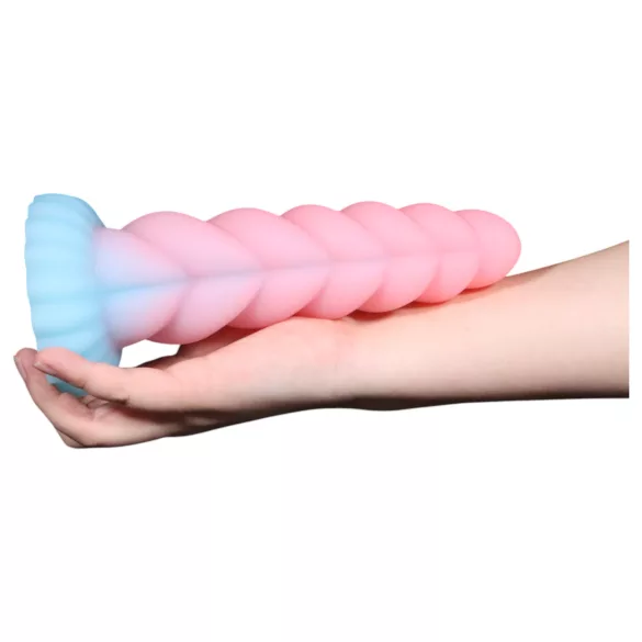 OgazR - valgustusega ükssarviku dildos - 22 cm - vikerkaarevärviline
