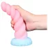 OgazR - valgustusega ükssarviku dildos - 22 cm - vikerkaarevärviline