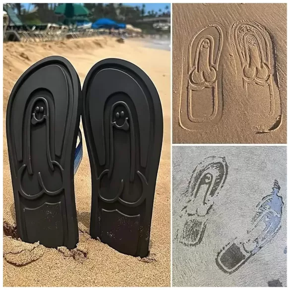 Flip-flop sandaalid - peenise mustriga - must