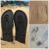 Flip-flop sandaalid - peenise mustriga - must